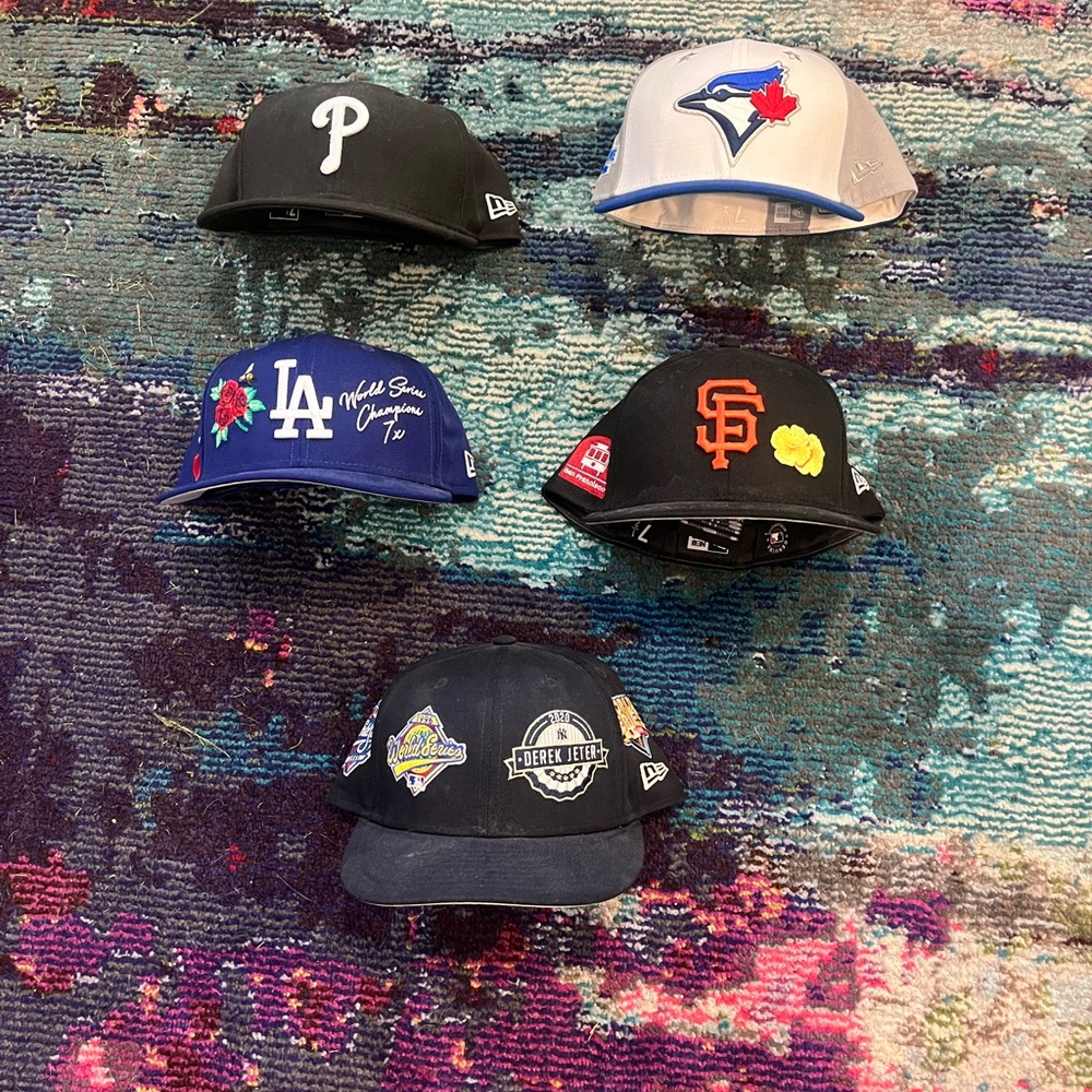 Bundle of 5 New Fitted Caps 7 1/2